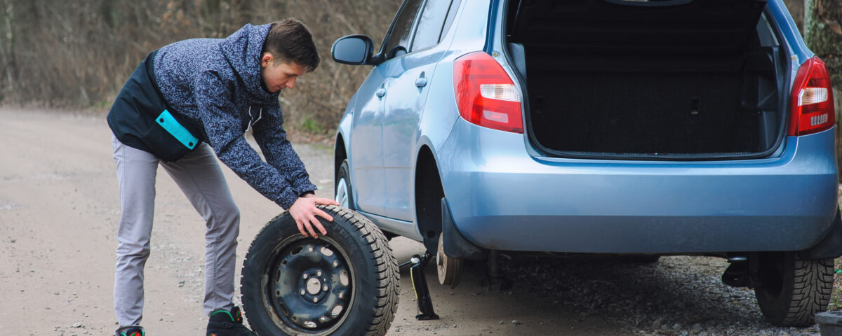 Flat Tyre down the road